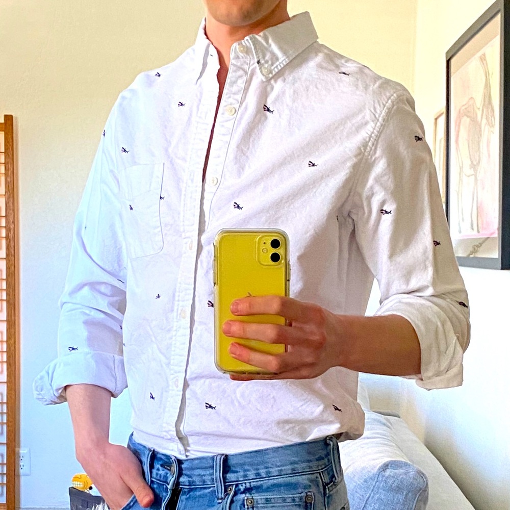 J Crew Oxford with Shark Detail